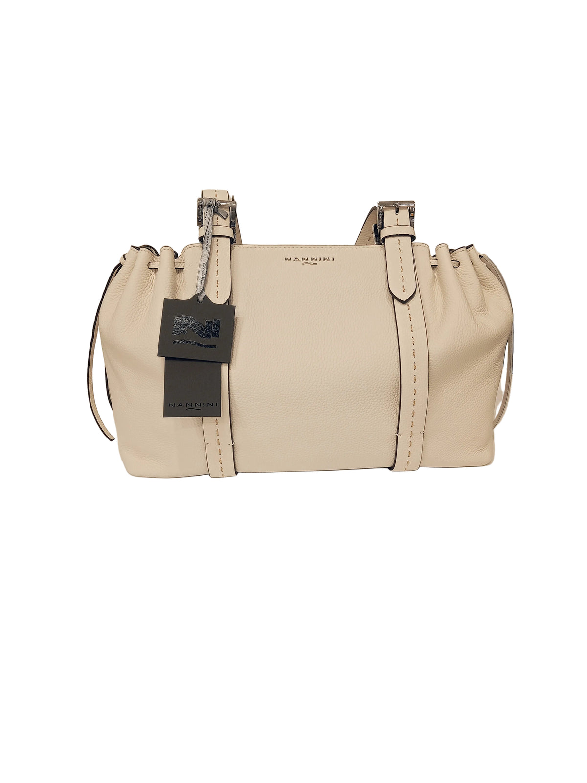 Borsa in pelle colore bianco Nannini