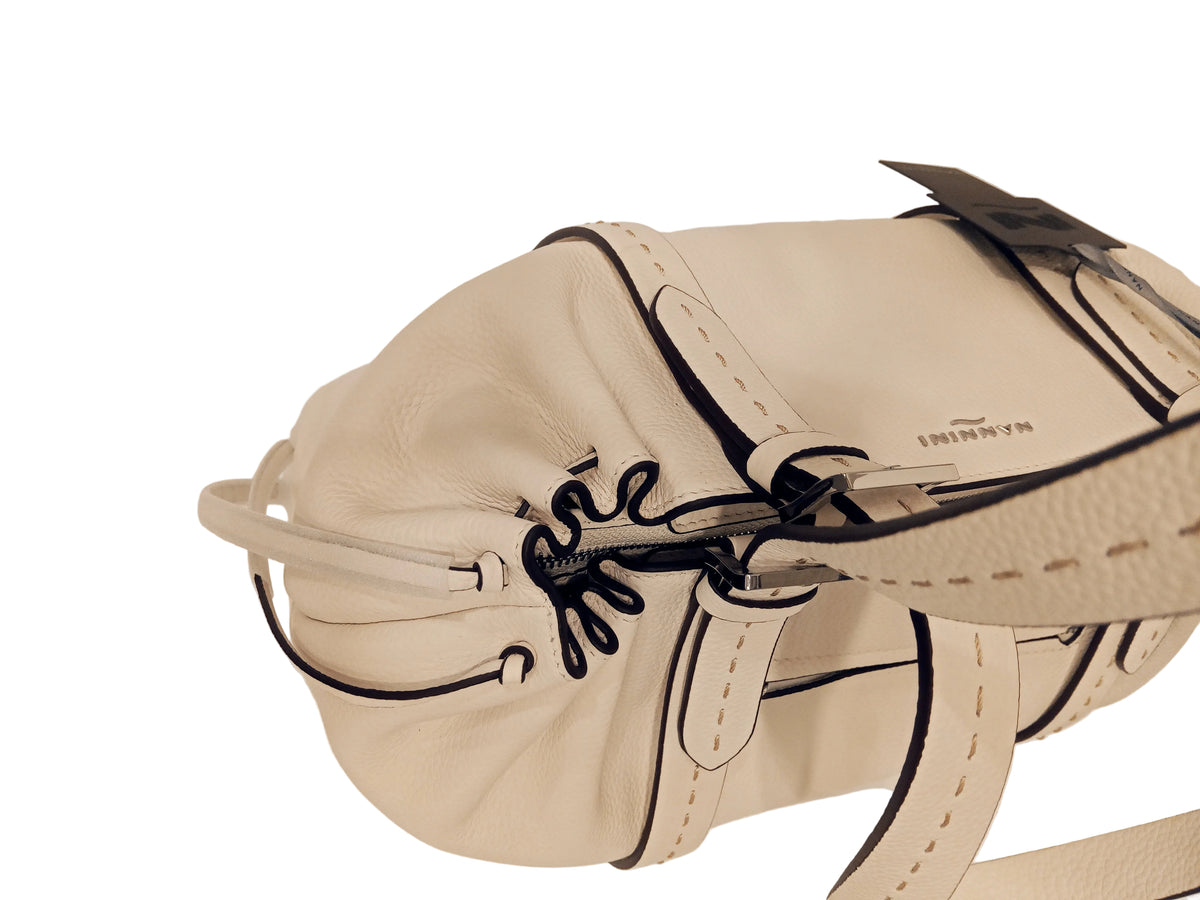 Borsa in pelle colore bianco Nannini