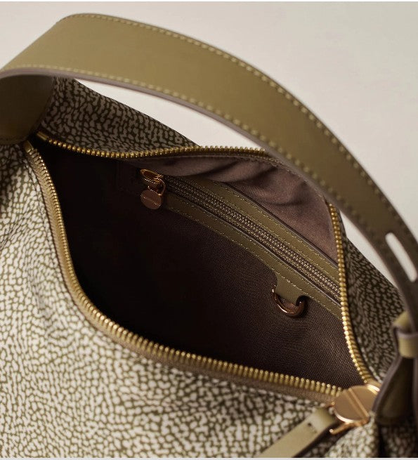 BORBONESE HOBO BAG COLORE OLIVA