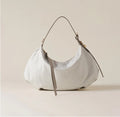 BORBONESE HOBO SMALL COLORE WHITE COTTON