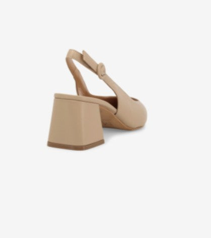 Melluso Décolleté donna slingback in pelle fondotinta