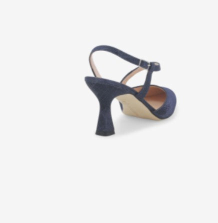 Melluso Décolleté donna slingback in tessuto galassia notte
