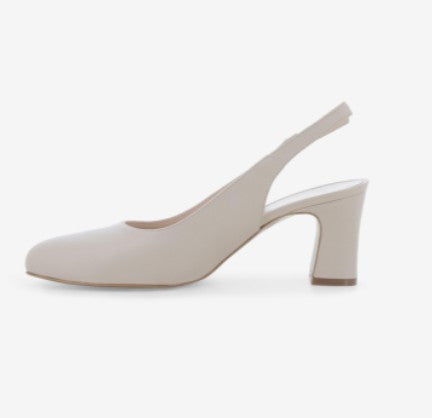 Melluso Slingback chiusa in pelle color beige chiaro