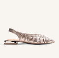 Gioseppo BALLERINE APERTE PELLE INTRECCIATA PLATINO