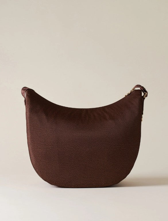 BORBONESE ECOLINE LUNA BAG MEDIUM COLORE NOISETTE
