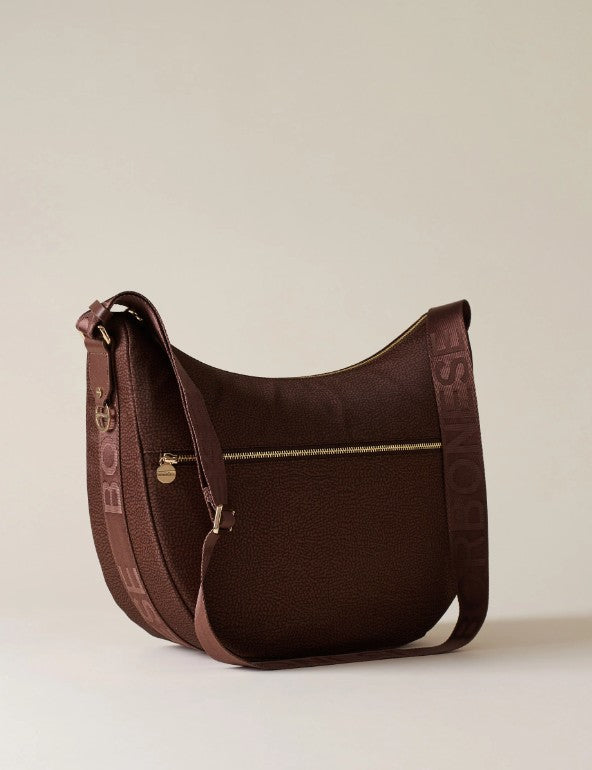 BORBONESE ECOLINE LUNA BAG MEDIUM COLORE NOISETTE