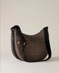 BORBONESE ECO LINE LUNA BAG MEDIUM COLORE OP NATURALE NERO