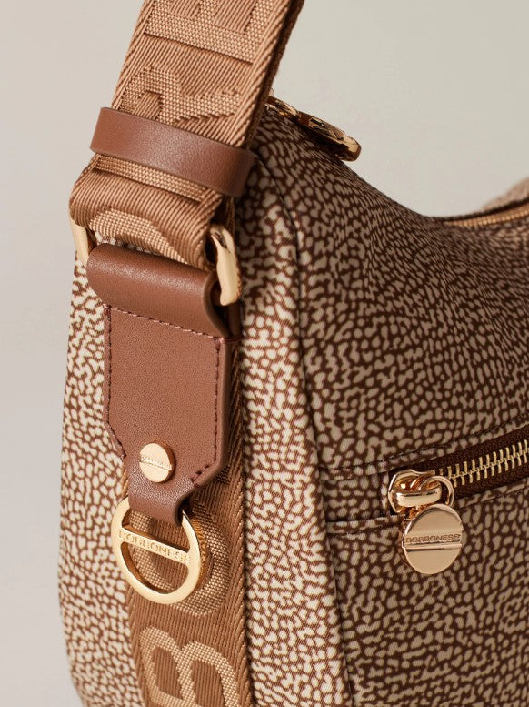 BORBONESE LUNA BAG SMALL COLORE BEIGE MARRONE