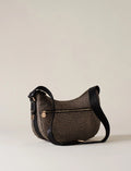 BORBONESE LUNA BAG SMALL COLORE OP NATURALE NERO