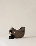 BORBONESE LUNA BAG MINI OP NATURALE NERA