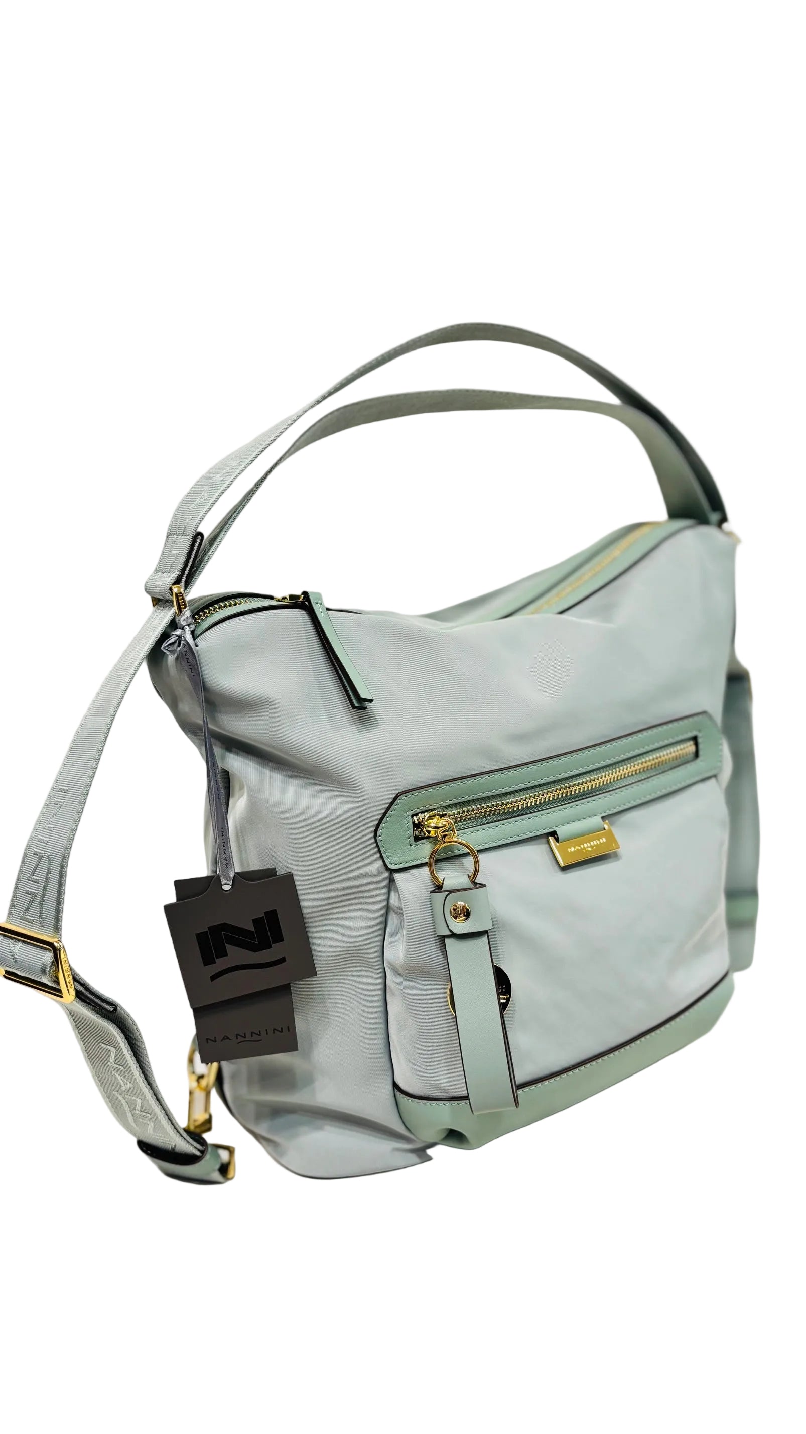 NANNINI BORSA ZAINO COLORE SALVIA