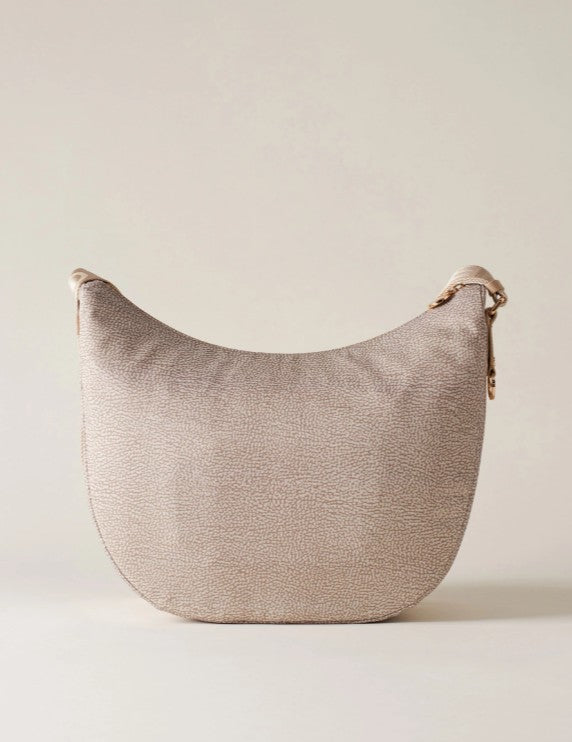BORBONESE ECO LINE LUNA BAG MEDIUM COLORE SABBIA