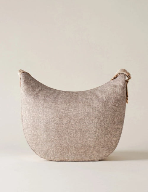 BORBONESE ECO LINE LUNA BAG MEDIUM COLORE SABBIA