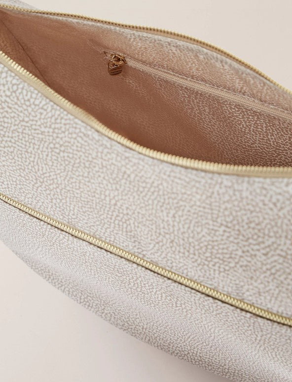 BORBONESE ECO LINE LUNA BAG MEDIUM COLORE SABBIA