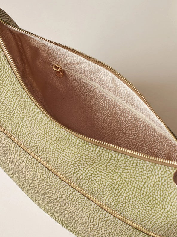BORBONESE ECO LINE LUNA BAG MIDDLE COLORE OLIVA
