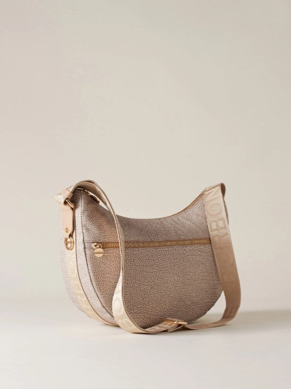 BORBONESE ECO LINE LUNA BAG MIDDLE COLORE SABBIA