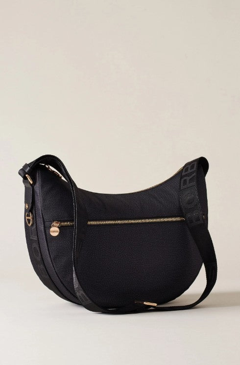 BORBONESE ECO LINE LUNA BAG MIDDLE COLORE NERO