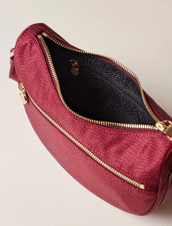 BORBONESE LUNA BAG MINI COLORE BORDEAUX