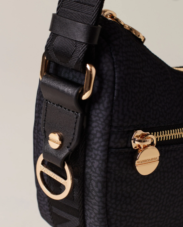 BORBONESE LUNA BAG  MINI COLORE NERA