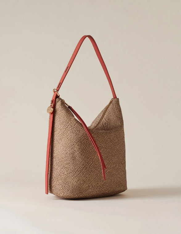 borbonese secchiello grande beige red papaya